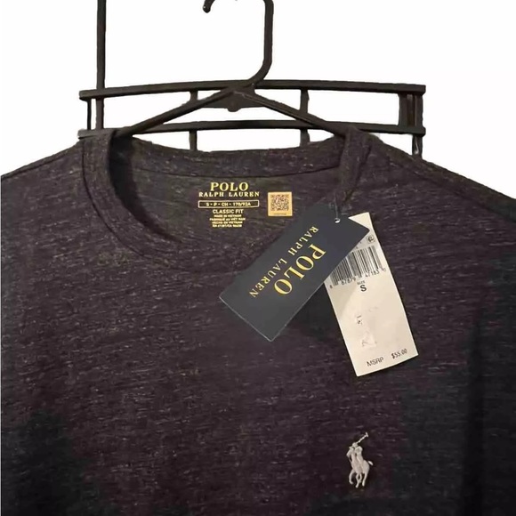 NWT POLO RALPH LAUREN
Men's Size Small BLACK MARL HEATHER Classic Fit Crew Tee - Picture 4 of 9